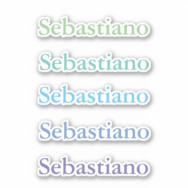 Back to School stickers Green blue Name  (Front)