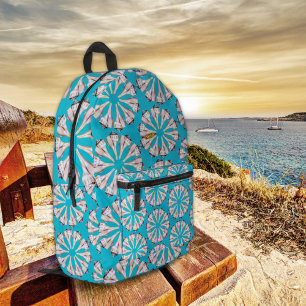 Back to School Student Seashell Pattern Printed Backpack