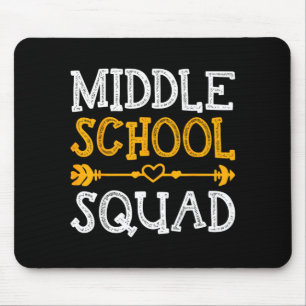 Back to school student teacher middle school squad mouse pad