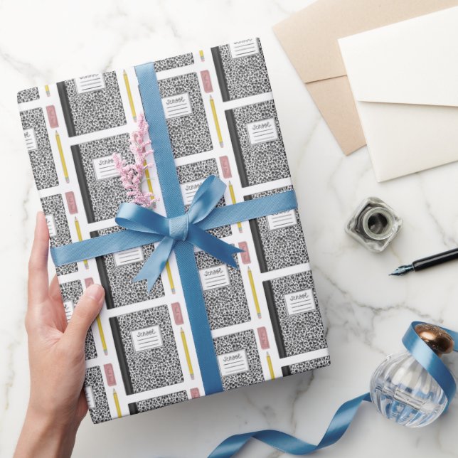 Back to School Supplies First Day Graduation Wrapping Paper (Gifting)