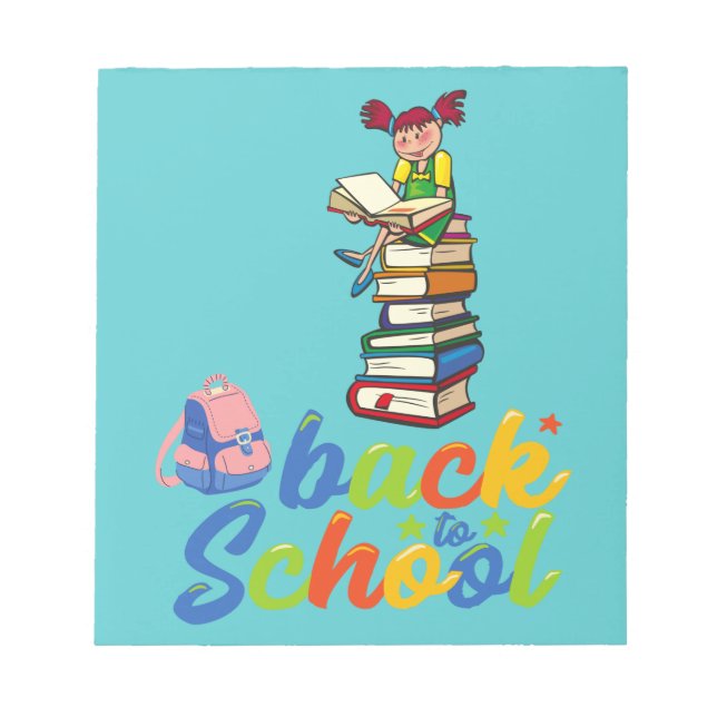 Back to School Supplies Trendy Modern Notepad (Front)