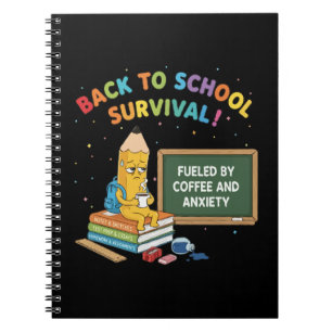 Back to School Survival Coffee and Anxiety Notebook