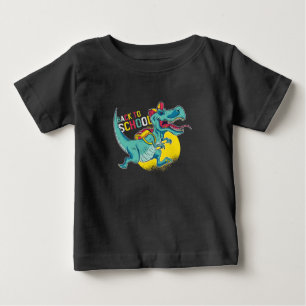 Back to School T-Rex with Backpack Baby T-Shirt