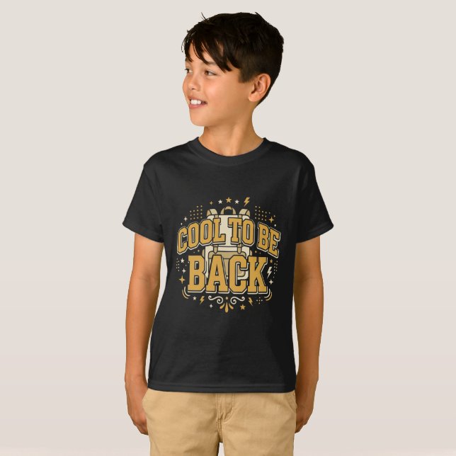 Back to School T Shirt - School Is Cool (Front Full)