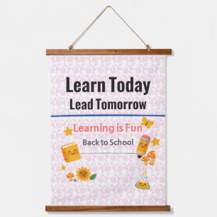 Back to School Tapestry Learn Lead Kids Decor