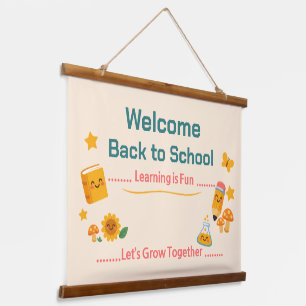 Back to School Tapestry Welcome Classroom Decor
