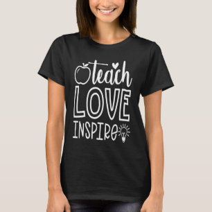 Back To School Teach Love Inspire Retro Teachers 1 T-Shirt