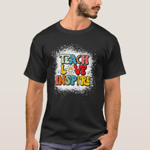 Back To School Teach Love Inspire Retro Teachers T-Shirt