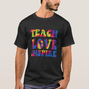 Back To School Teach Love Inspire Retro Teachers T-Shirt