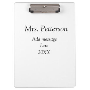 Back to school teacher appreciation add year class clipboard