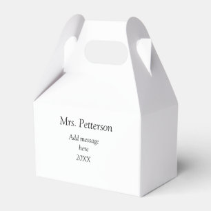 Back to school teacher appreciation add year class favour box