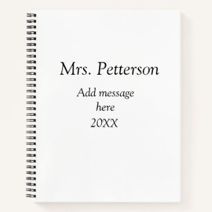 Back to school teacher appreciation add year class notebook