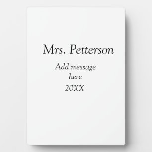 Back to school teacher appreciation add year class plaque