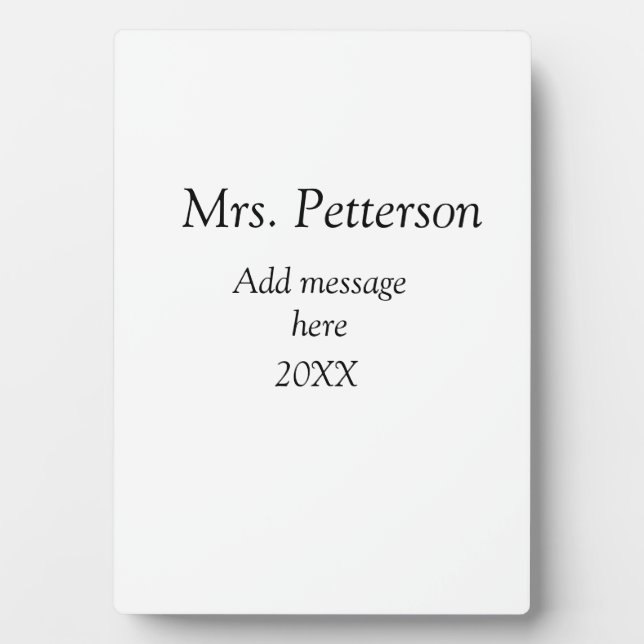 Back to school teacher appreciation add year class plaque (Front)