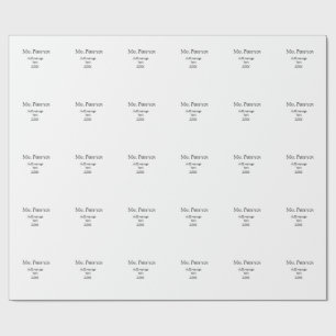 Back to school teacher appreciation add year class wrapping paper