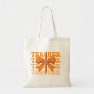 Back to School Teacher appreciation Bow Coquette  Tote Bag
