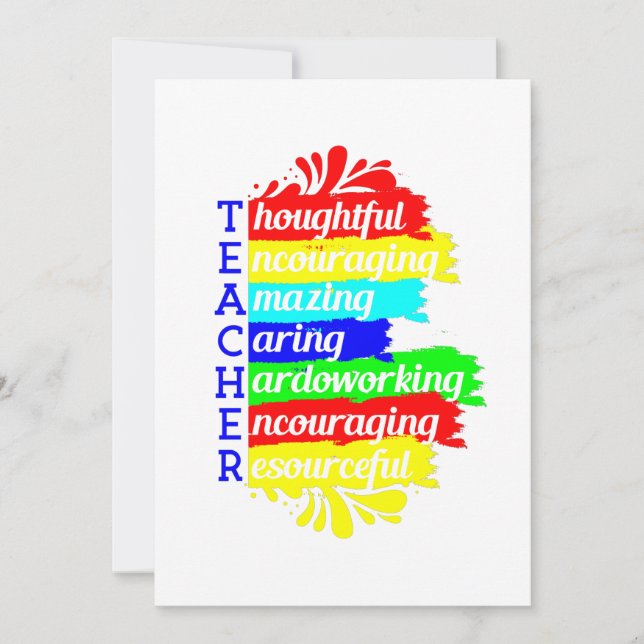 back to school teacher appreciation invitation (Front)