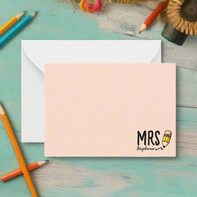 Back to School Teacher Appreciation Pink Girly  Card (Creator Uploaded)