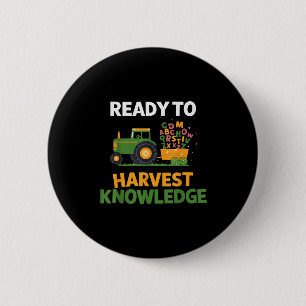 Back To School Teacher Farming Tractor Farmer Kids 6 Cm Round Badge