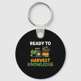 Back To School Teacher Farming Tractor Farmer Kids Key Ring