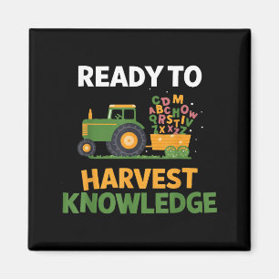 Back To School Teacher Farming Tractor Farmer Kids Magnet