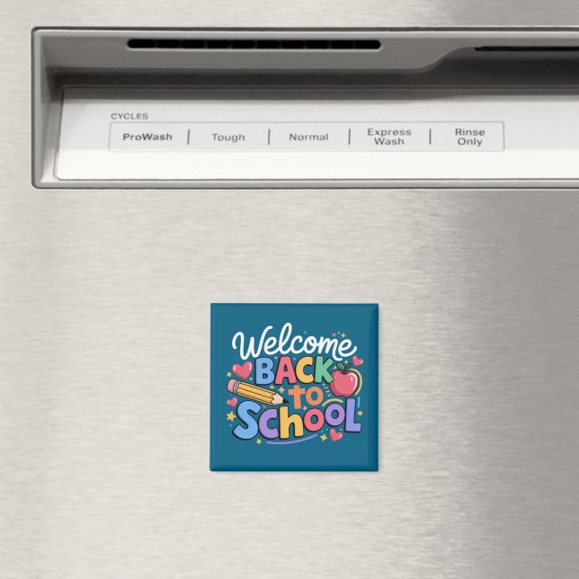 Back to School Teacher First Day of School Funny Magnet (In Situ (Dishwasher))