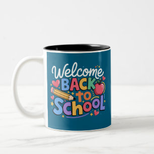 Back to School Teacher First Day of School Funny Two-Tone Coffee Mug