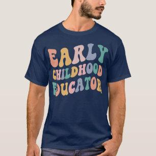 Back to School Teacher Groovy Retro Early Childhoo T-Shirt