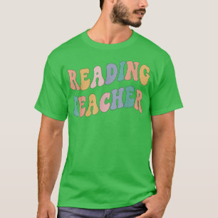 Back to School Teacher, Groovy Retro Reading Teach T-Shirt