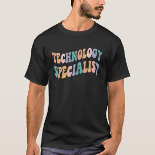 Back To School Teacher Groovy Retro Technology Spe T-Shirt