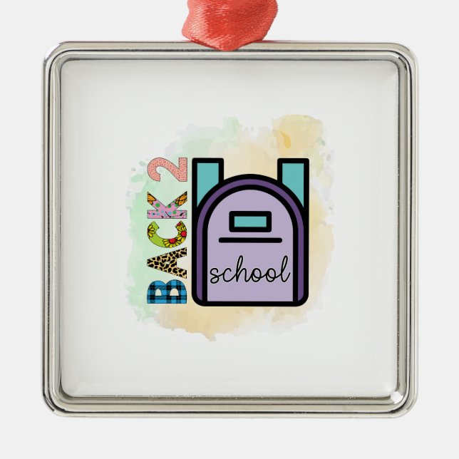 Back To School Teacher Metal Tree Decoration (Front)