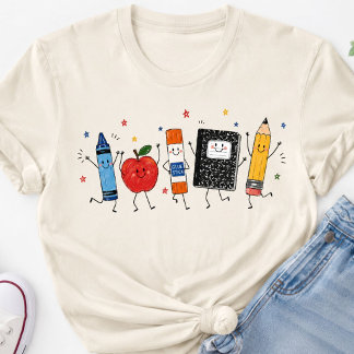 Back to School Teacher Shirt Cute School Notebook