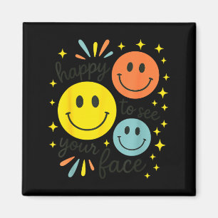 Back To School Teacher Shirt Women Colourful Happy Magnet