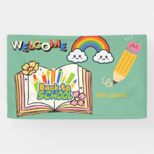 Back to School Teacher Welcome Banner Colourful