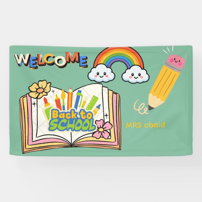 Back to School Teacher Welcome Banner | Colourful  (Horizontal)