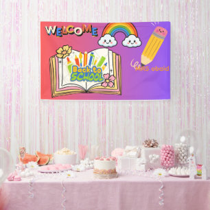 Back to School Teacher Welcome Banner Colourful