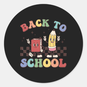 Back To School Teachers Boys Girls Happy First Day Classic Round Sticker