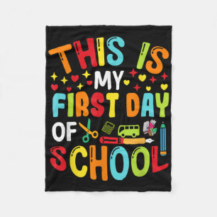 Back To School Teachers Kids Student First Day Of  Fleece Blanket