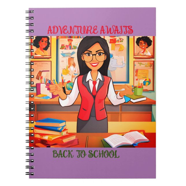 Back To School Teachers' Spiral Photo Notebook (Front)