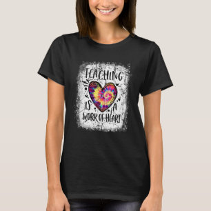 Back To School Teaching Is A Work Of Heart Leopard T-Shirt