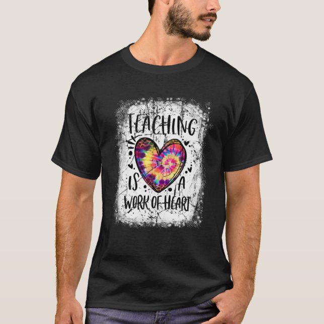 Back To School Teaching Is A Work Of Heart Leopard T-Shirt (Front)