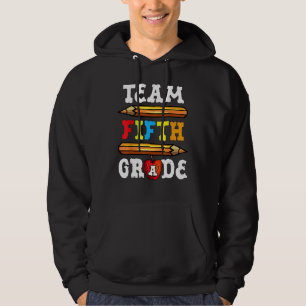 Back To School Team 5th Fifth Grade Pencil Student Hoodie