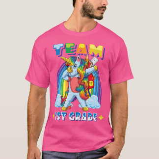 Back To School Team First Grade Dabbing Unicorn T-Shirt