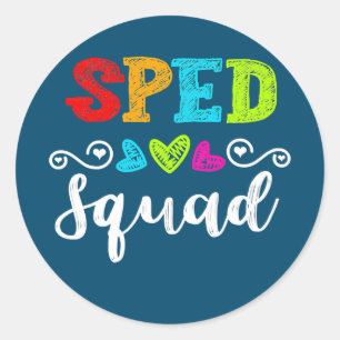 Back To School Team Gift For Special Ed Teacher Classic Round Sticker