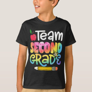 Back To School Team Second Grade Tie Dye 2nd Grade T-Shirt