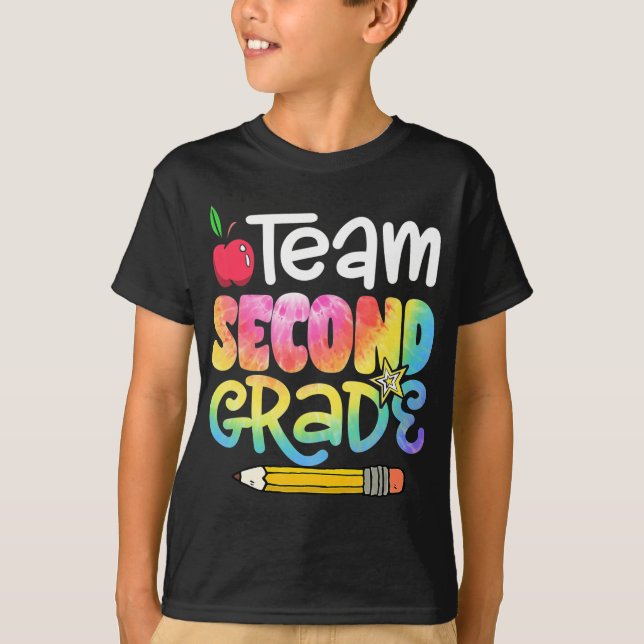 Back To School Team Second Grade Tie Dye 2nd Grade T-Shirt (Front)