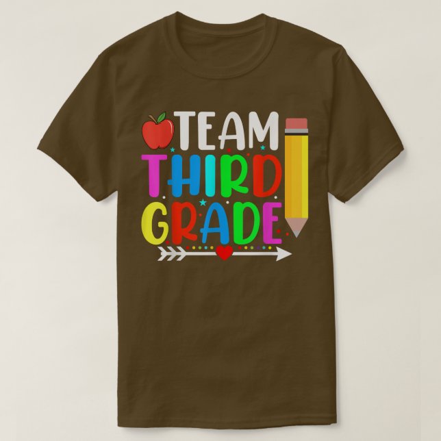 Back To School Team Third Grade 3rd Teacher Studen T-Shirt (Design Front)