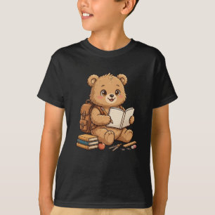 Back To School Teddy Bear Illustration T-Shirt