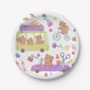 Back to School: Teddy's Ready for School Paper Plate
