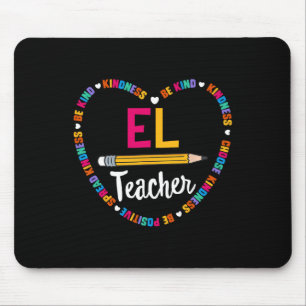 Back To School Tee El Teacher English Learner Squa Mouse Pad